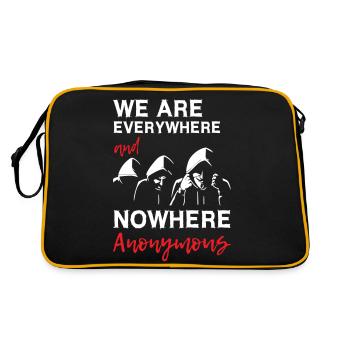Nous sommes partout et nulle part Anonyme - Sac Retro - noir/or - Dos