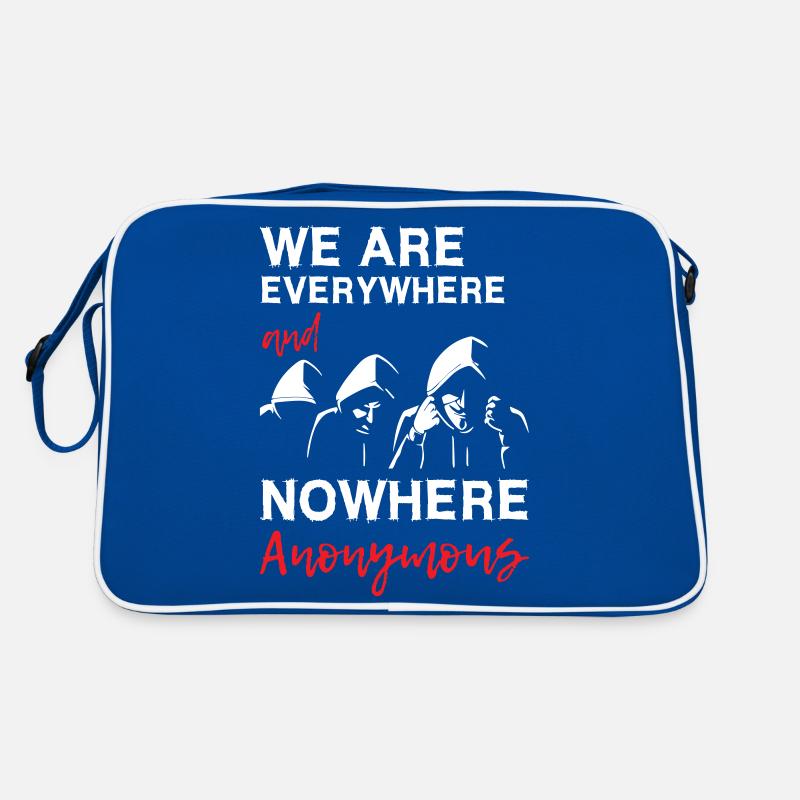 We Are Everywhere and Nowhere Anonymous Retro Tasche