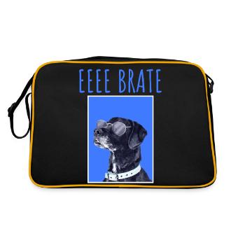 EEE BRATE MAJICA - Retro Tasche - Schwarz/Gold - Hinten