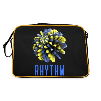 Prints for music lovers, music, trendy - Retro Bag - black/gold - Back