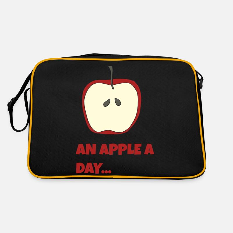 an apple Retro Tasche
