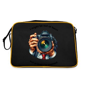 Out of Focus - Fully Exposed - Retro Tasche - Schwarz/Gold - Hinten
