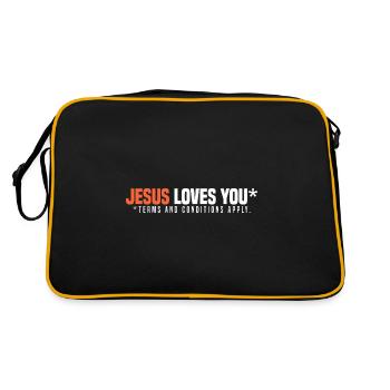 Atheism sayings | Atheists Atheist Gift Idea - Retro Bag - black/gold - Back