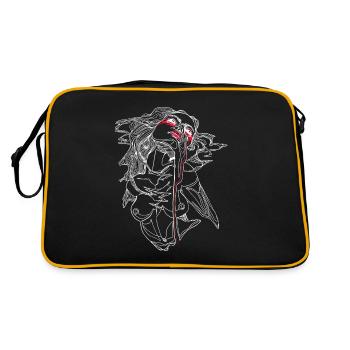 ### - Retro Tasche - Schwarz/Gold - Hinten