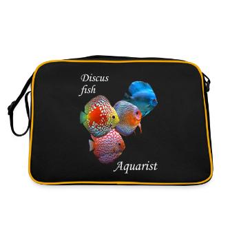 DISCUS FISH AQUARIOPHILE - DIVERS DISCUS FISH GRAPHIC - Sac Retro - noir/or - Dos