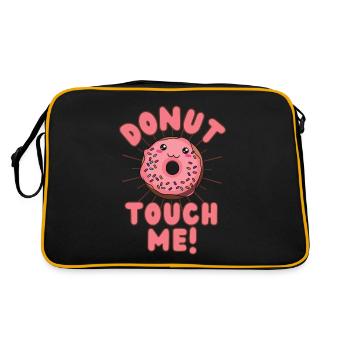 Donut touch me Donut kawaii - Sac Retro - noir/or - Dos