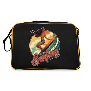 SURFING PARADISE!! - Sac Retro - noir/or - Dos