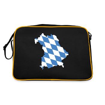 Bayern - Retro Tasche - Schwarz/Gold - Hinten