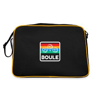 Boule Design 80s 90s Boule Player Club Club - Sac Retro - noir/or - Dos