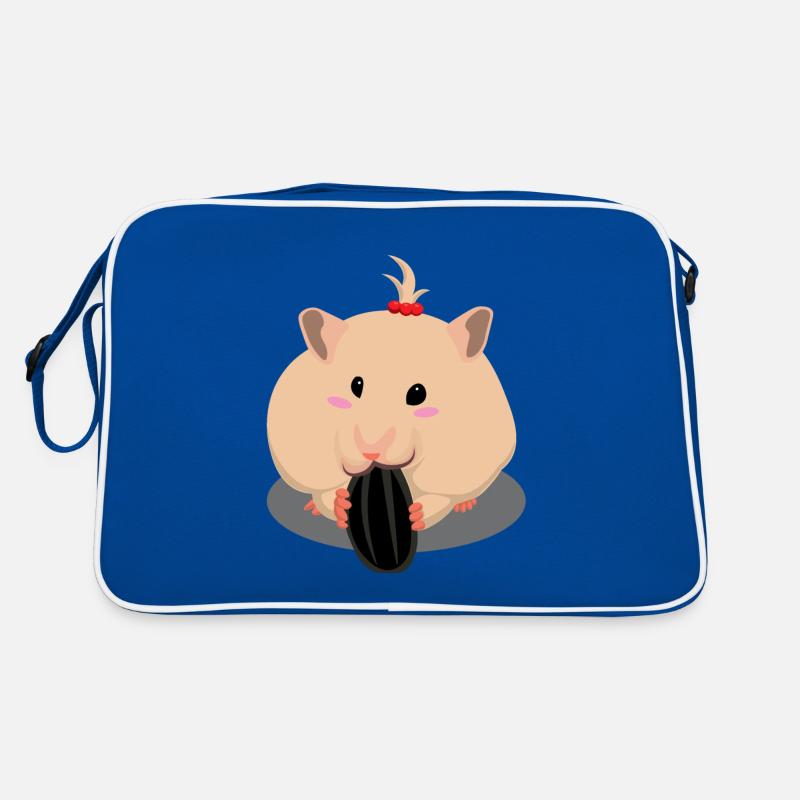 Netter Hell-Braun Hamster Essen Retro Tasche