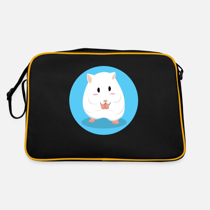 Mignon, hamster blanc, manger Sac Retro