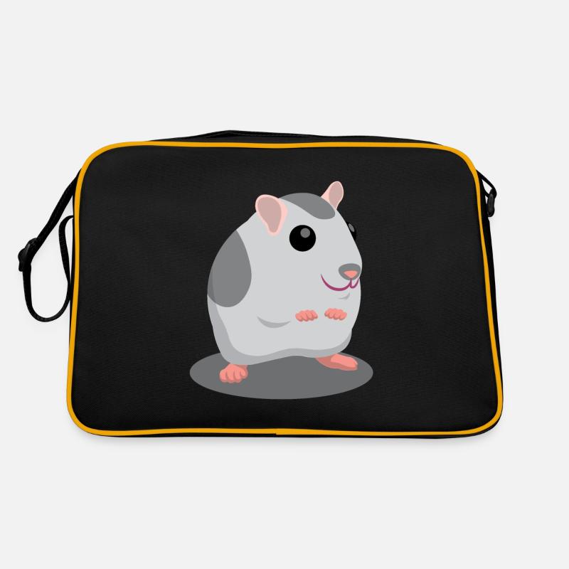 Dessin animé mignon hamster gris Sac Retro