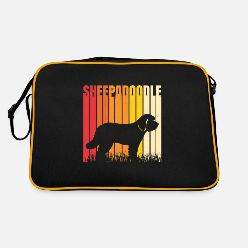 Doodle Mom Sheepadoodle - Sac Retro - noir/or