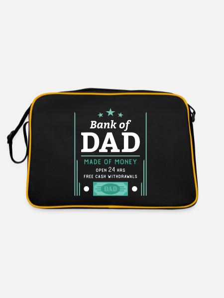 Bank of Dad - Retro Bag - black/gold - Back