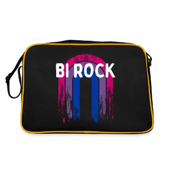 Bi Rock Bisexuel LGBTQ Bi Pride LGBT Lesbienne Gay - Sac Retro - noir/or - Dos