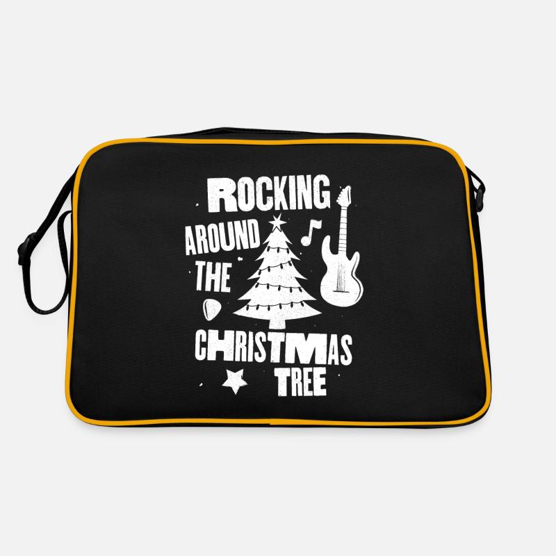 Schaukeln um den Weihnachtsbaum Retro Tasche