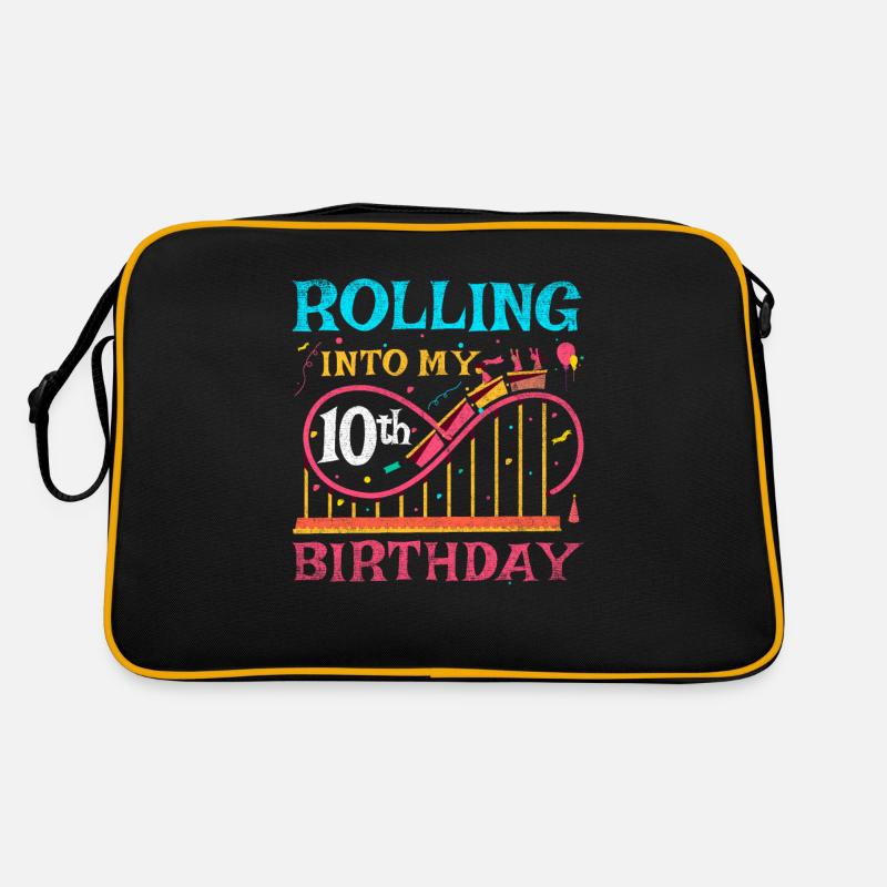 Roller Coaster Kid - Rolling Into My 10th Birthday Retro Tasche
