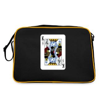 KING OF MUSIC pullover - Retro Tasche - Schwarz/Gold - Hinten