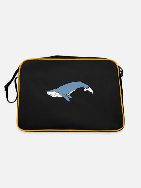 Whale - Retro Bag - black/gold - Back