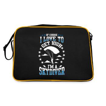 SKYDIVER Parachutiste Parachutisme Love - Sac Retro - noir/or - Dos
