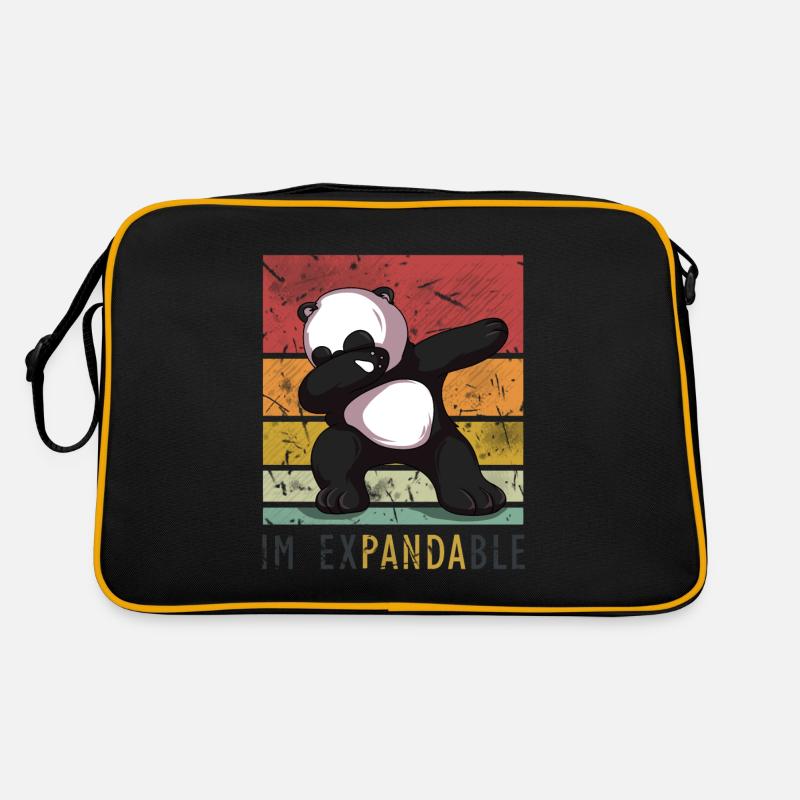 Dancing in the Expandable Panda Bear Dabbing Dub Retro Bag