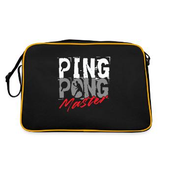 Tennis de table tennis de table raquette joueur de tennis de table - Sac Retro - noir/or - Dos
