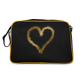 Cœur d’or - Sac Retro - noir/or - Dos