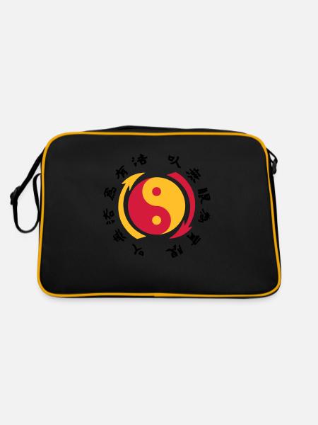 JKD Core Logo - Retro Tasche - Schwarz/Gold - Hinten