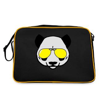 panda design LUNETTE - Sac Retro - noir/or - Dos