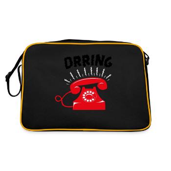 Téléphone vintage qui sonne - Sac Retro - noir/or - Dos