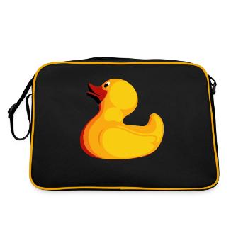 Quietscheente - Retro Bag - black/gold - Back