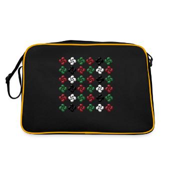 Croix Basque multiple 2 - Sac Retro - noir/or - Dos