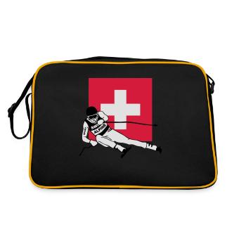 ski - alpine - apres - schweiz - Retro Bag - black/gold - Back