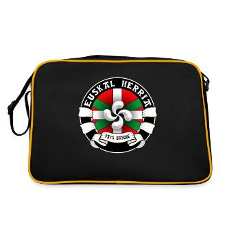 Pays Basque - Euskal Herria - Sac Retro - noir/or - Dos