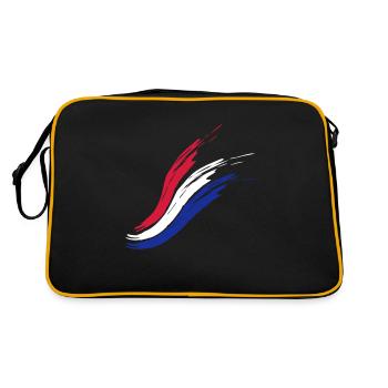 Drapeau de la France couleur peinte baisse patrie équipe - Sac Retro - noir/or - Dos