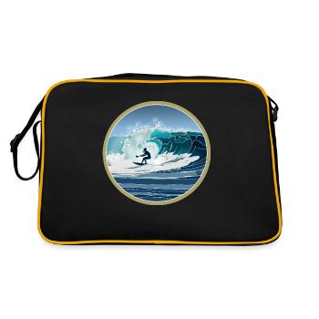Big Wave SUP Surfer - Sac Retro - noir/or - Dos