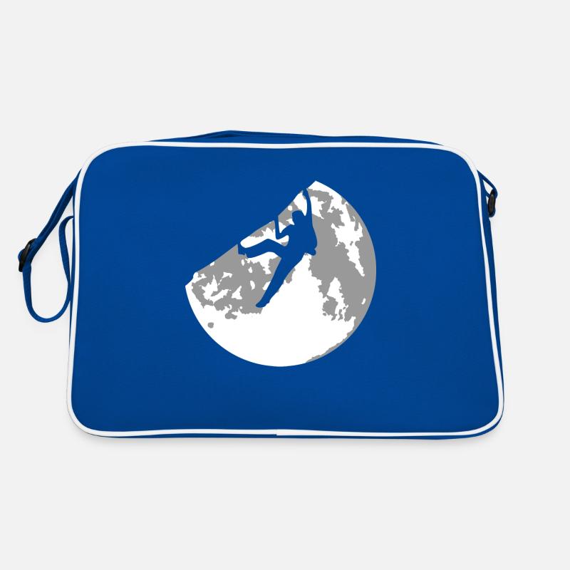 Vollmond und Klettern Retro Tasche