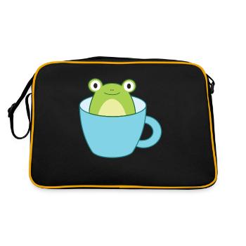 Frog in the cup - Retro Bag - black/gold - Back