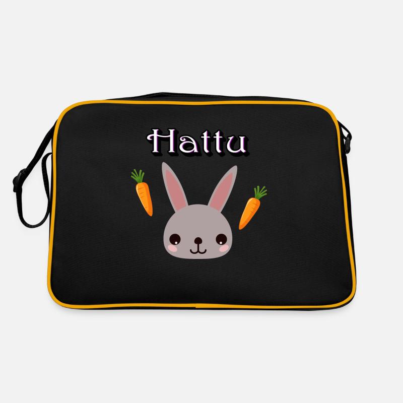 Hattu - Retro Tasche - Schwarz/Gold