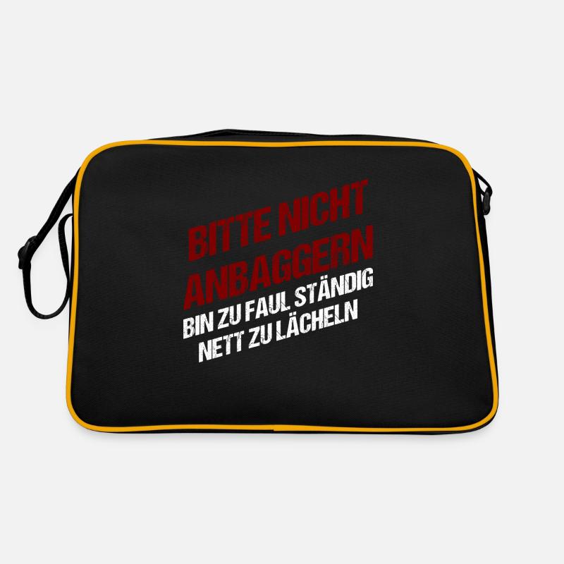 Bitte nicht anbaggern Retro Tasche