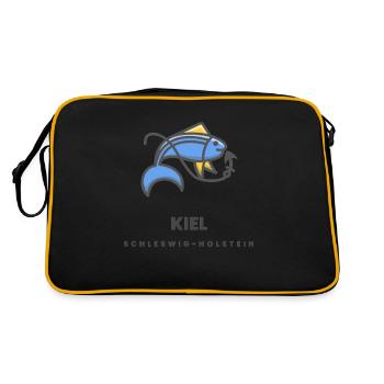 Kiel Schleswig Holstein - Retro Bag - black/gold - Back