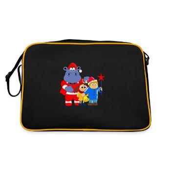 idée cadeau hippopotame de Noël de Noël - Sac Retro - noir/or - Dos