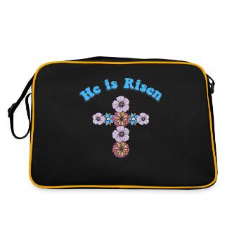 Joyeux Lapin de Pâques Oeuf de Pâques Fête de Pâques Pâques - Sac Retro - noir/or - Dos