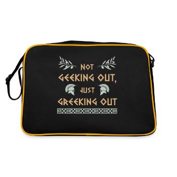 Antike Griechische Mythologie und Griechisches - Retro Tasche - Schwarz/Gold - Hinten