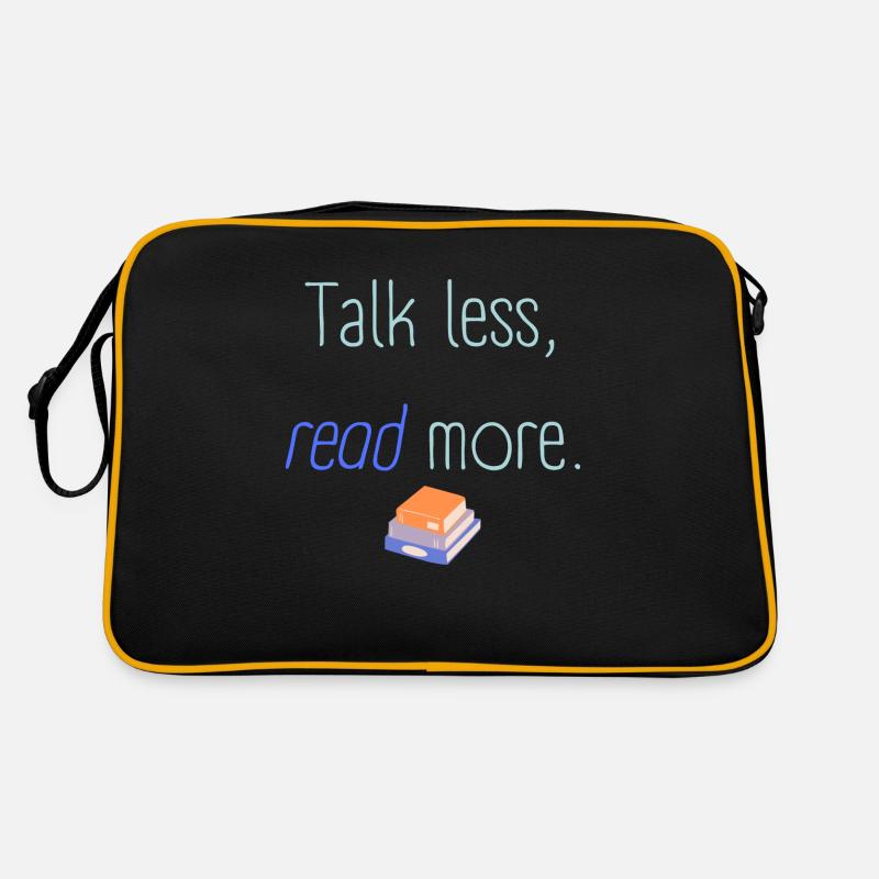 Talk less read more - Retro Bag - black/gold