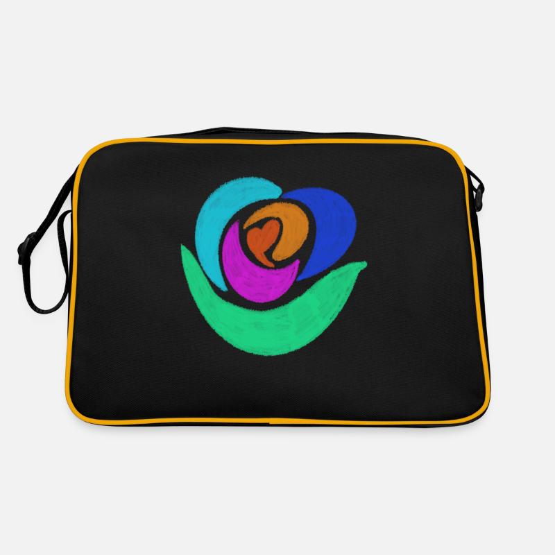 Regenbogenrose Retro Tasche
