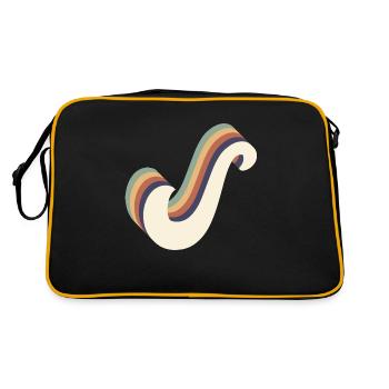Letters S - Retro Bag - black/gold - Back