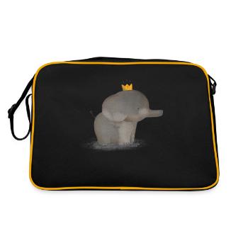 Petit éléphant mignon - Sac Retro - noir/or - Dos