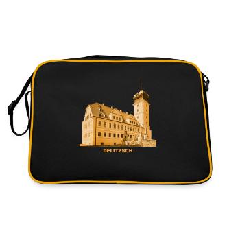 Delitzsch Castle Baroque Saxony North Saxony - Retro Bag - black/gold - Back