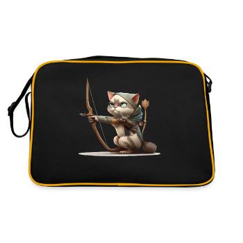 Miko le chat au tir à ll arc - Sac Retro - noir/or - Dos